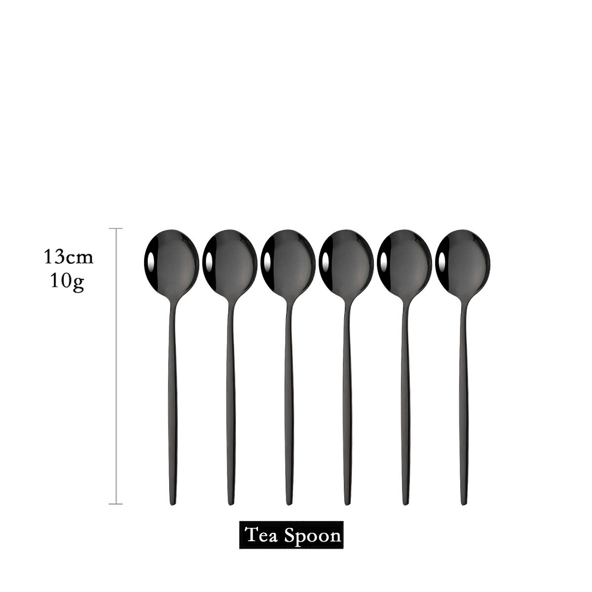 Gold Cutlery Flatware - 6 個茶コーヒーかき混ぜミニスプーン小さなミラーステンレス鋼スプーンキッチンアクセサリーブラックローズゴールドティースプーンセット卸売