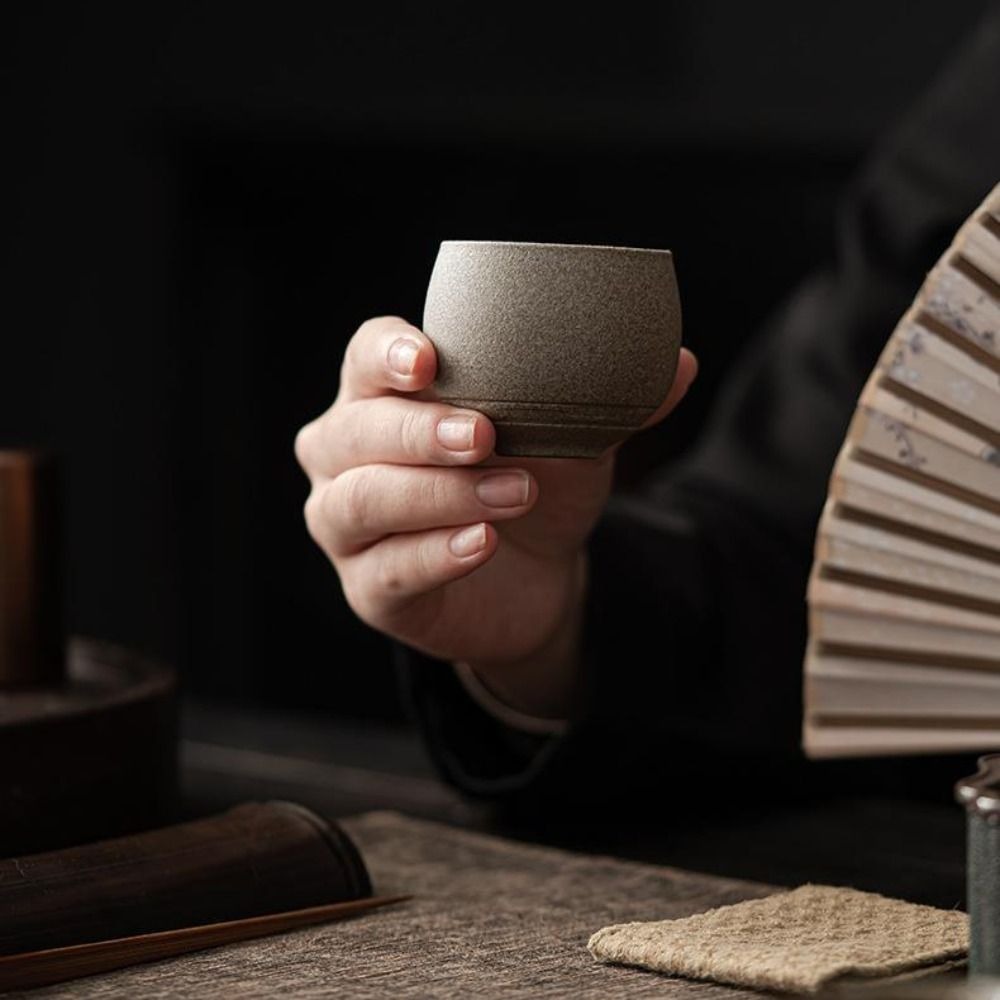 Handmade Ceramic Mug - カンフー茶器セット 日本製炻器茶碗 古風 レトロ マスターカップ 80ml