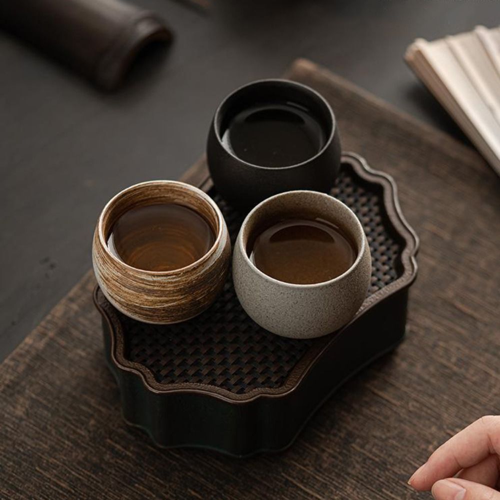 Handmade Ceramic Mug - 家庭用日本製炻器茶碗 古風 80ml マスターカップ レトロ 手作りコーヒーマグ