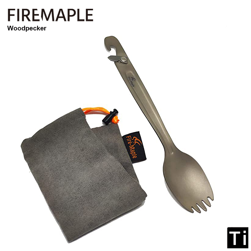 Gold Cutlery Flatware - 多機能パンチ付きファイヤーメープルチタンスポーツ超軽量ハイキングキャンプカトラリー屋外食器スプレーゴールド勝者