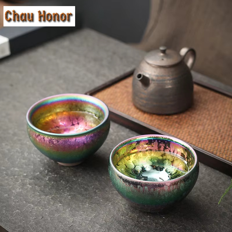 ブティックカラフルなjianzhan窯変更試飲カップハンドメ - Handmade Ceramic Mug のレビューと価格