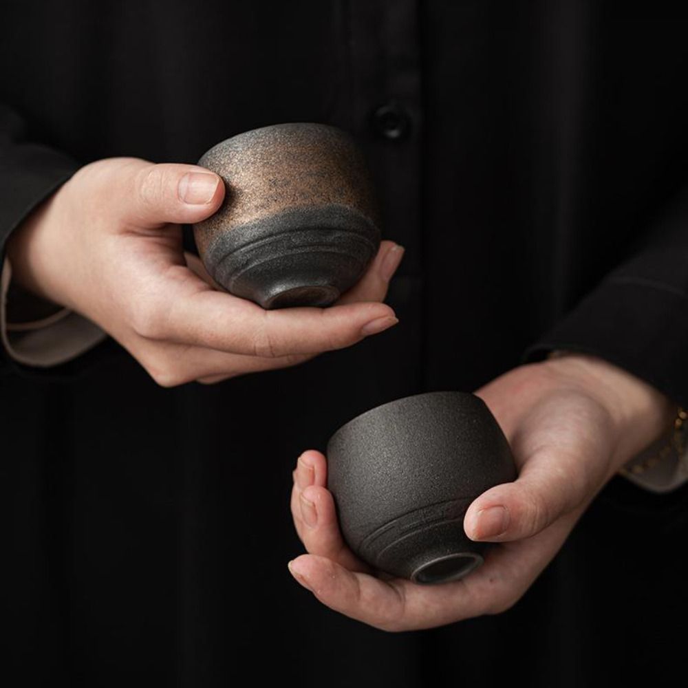 家庭用日本製炻器茶碗 古風 80ml マスターカップ レトロ - Handmade Ceramic Mug のレビューと価格