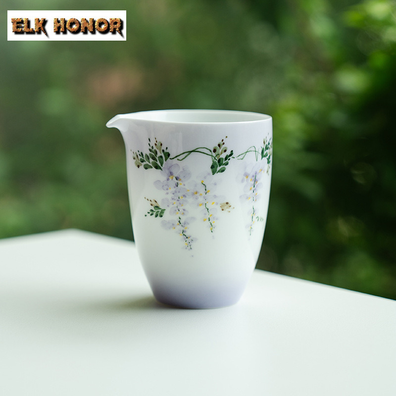 210 ミリリットル手描き藤の花清 Lun 茶ピッチャーティ - Handmade Ceramic Mug のレビューと価格