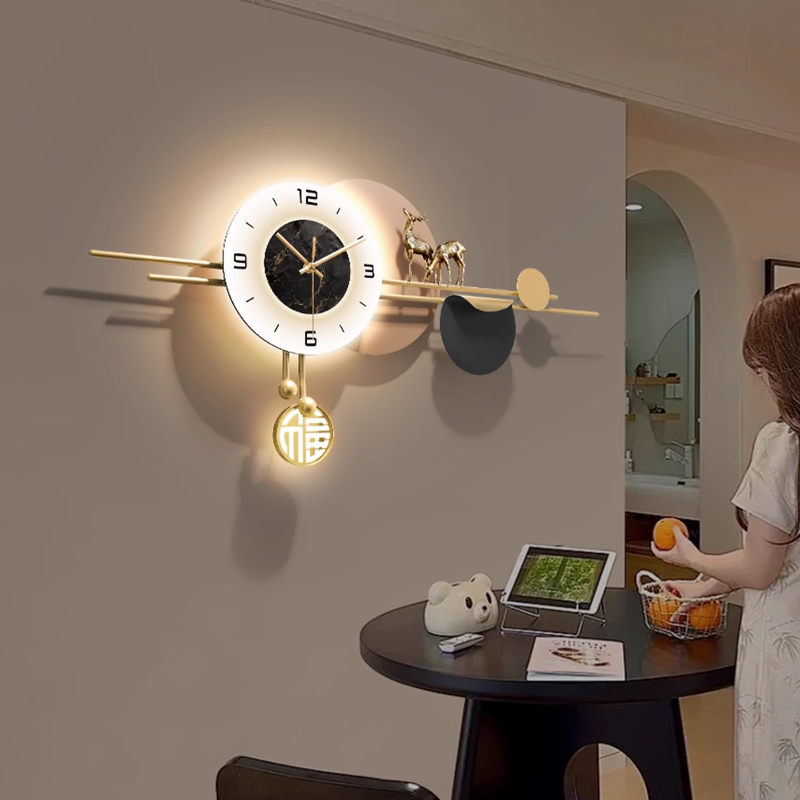 ライト高級インテリア壁時計 Led 高級現代アート美的レスト - Luxury Lifestyle Living のレビューと価格