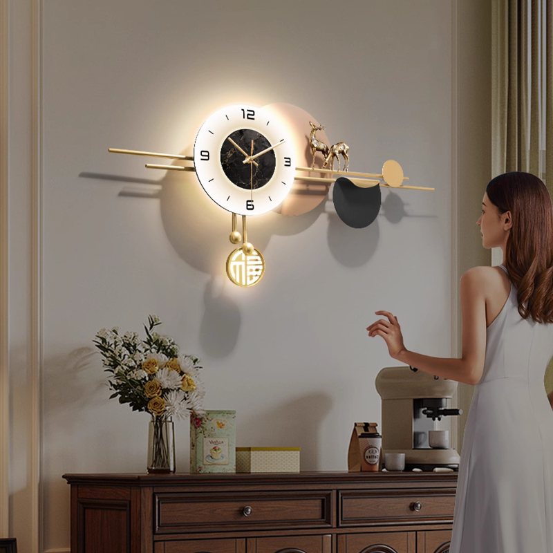 ライト高級インテリア壁時計 Led 高級現代アート美的レスト - Luxury Lifestyle Living のレビューと価格