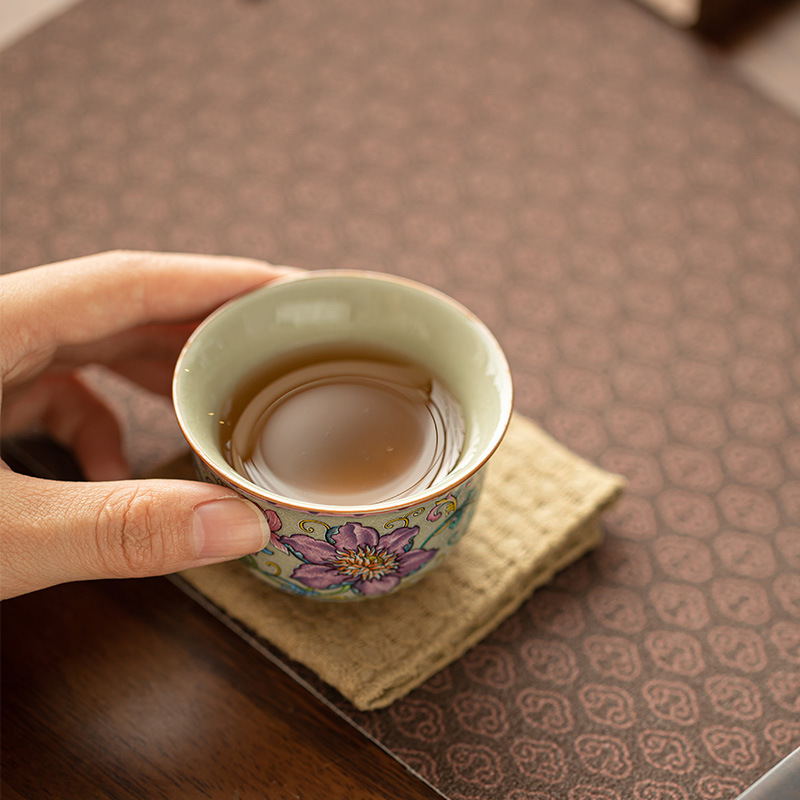 70ml中国製エナメル彩宮廷風セラミック茶碗手作り茶器家庭用 - Handmade Ceramic Mug のレビューと価格