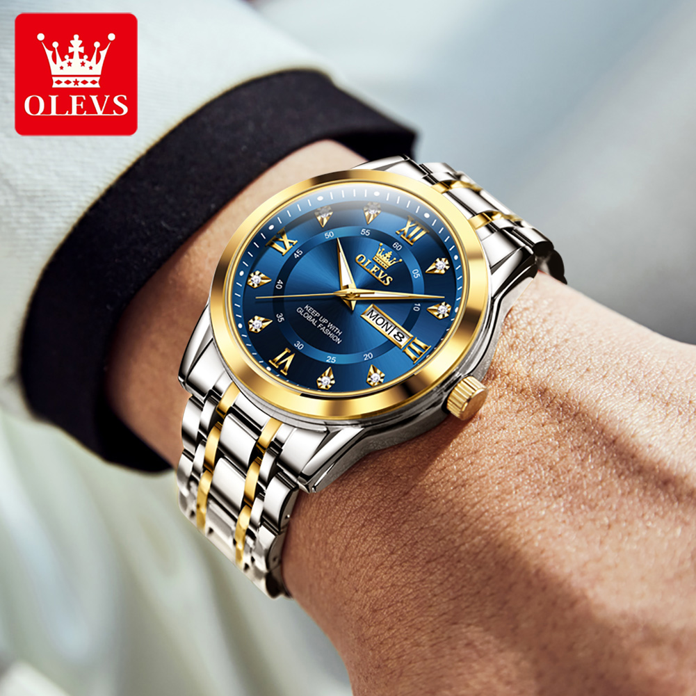 OLEVS ブランドファッションメンズ腕時計ステンレス鋼防水 - Luxury Lifestyle Men のレビューと価格