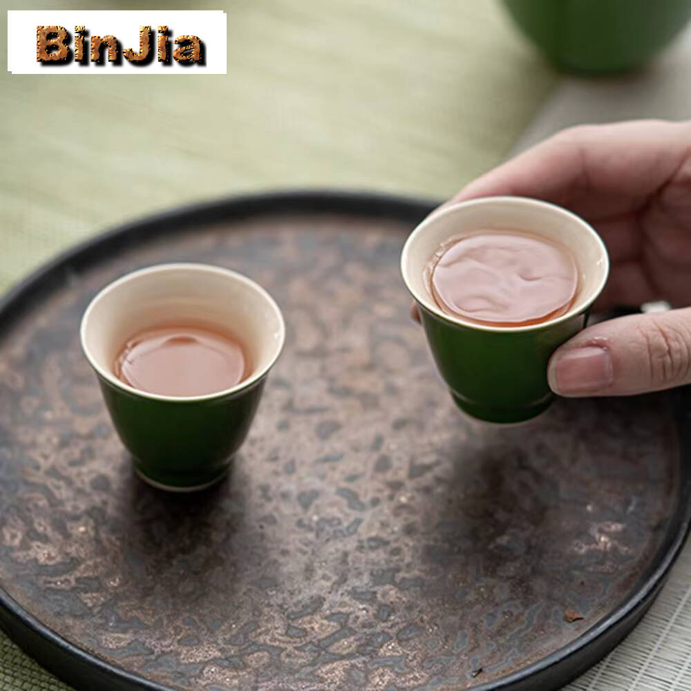 2個/セット 黒緑色の手作りカップ 家庭用茶碗セット ヴィン - Handmade Ceramic Mug のレビューと価格
