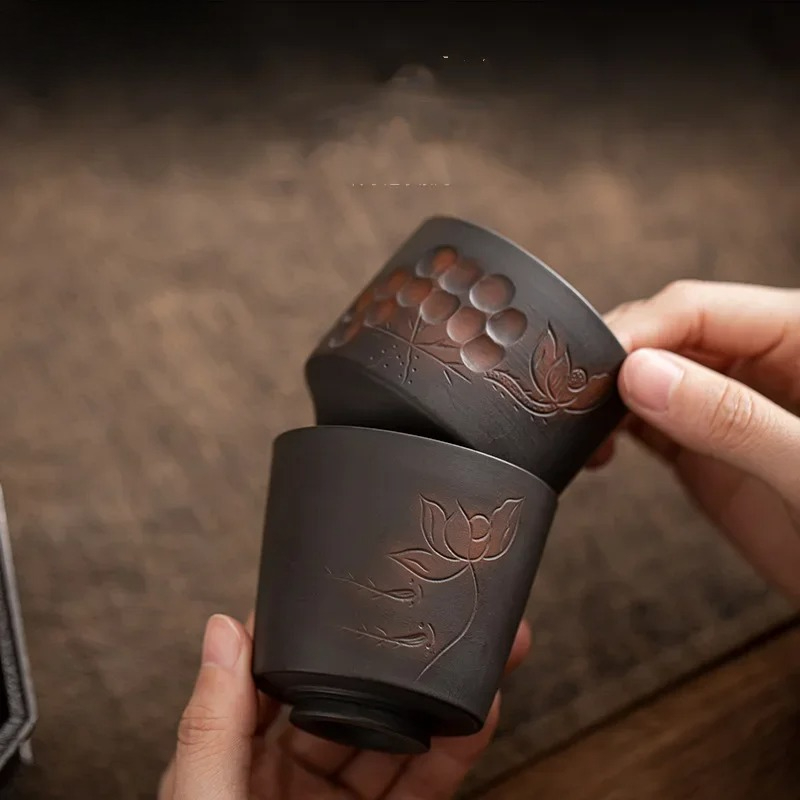 雲南省建水紫陶茶杯 手作りの素焼き陶器 カンフーティーカップ - Handmade Ceramic Mug のレビューと価格