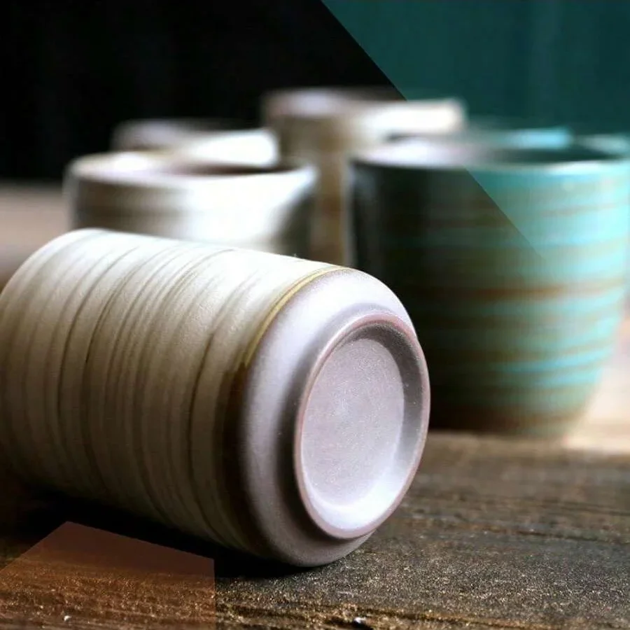手描きのクラックル釉ストーンウェアマグ、ヴィンテージアジアン - Handmade Ceramic Mug のレビューと価格