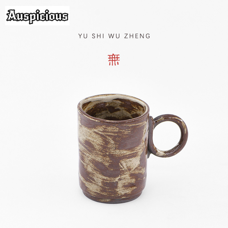 手作りの日本の石器マグ,レトロなスタイルの粗い陶器,ウォータ - Handmade Ceramic Mug のレビューと価格
